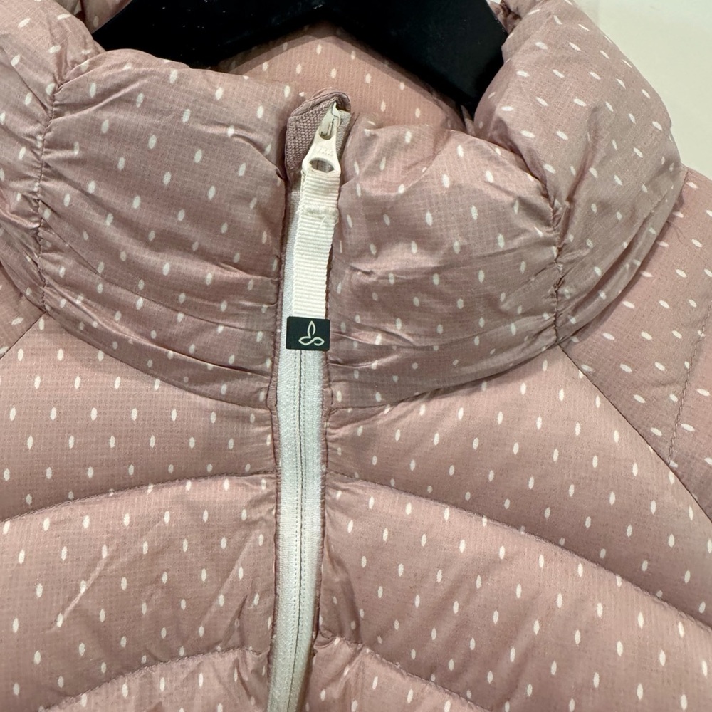 Prana Lyra Light Pink Quilted Puffer Jacket size L $159 - Picture 4 of 5